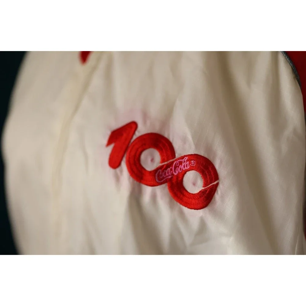 Vintage 80s Coca-Cola Jacket 100 Year Anniversary Size: M Red & White Jacket